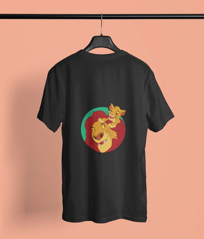 mufasa simba back print black