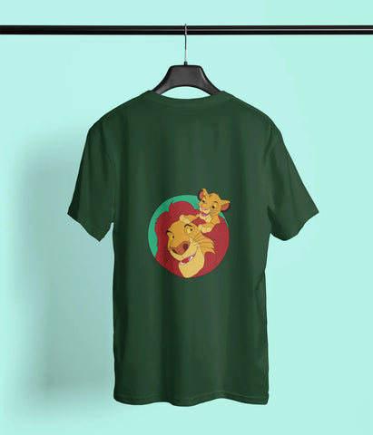 mufasa simba back print green