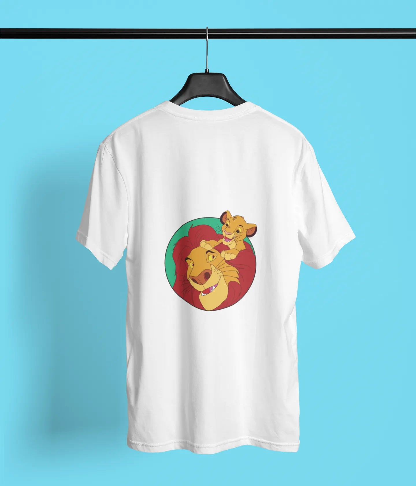 mufasa simba back print white