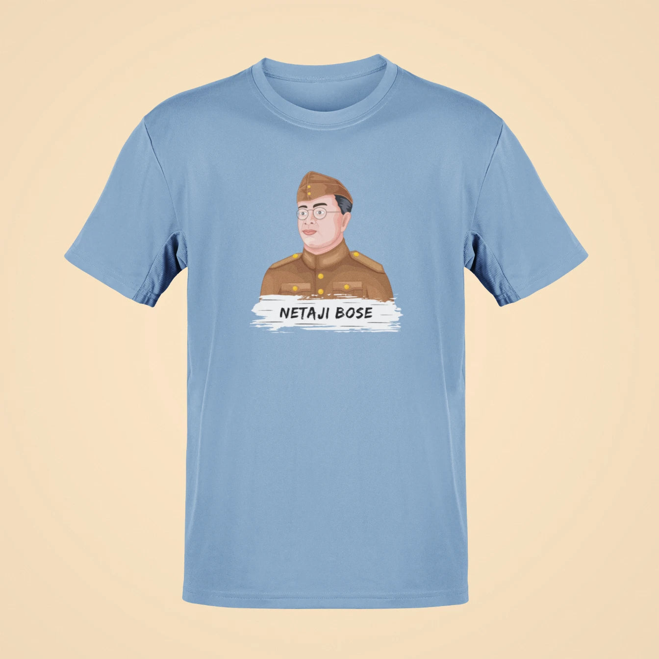 netaji subhash chandra bose oversized t shirt baby blue