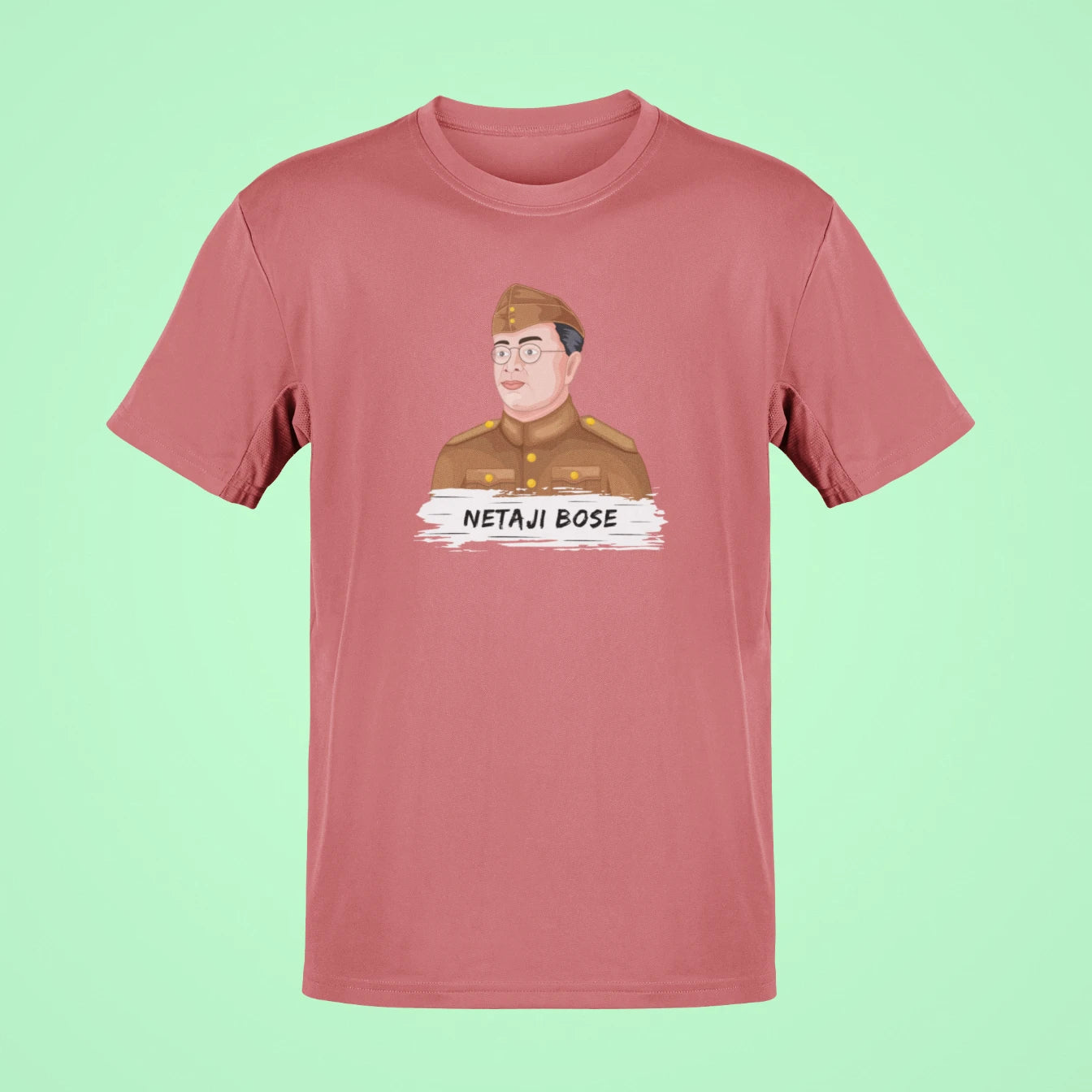 netaji subhash chandra bose oversized t shirt rose