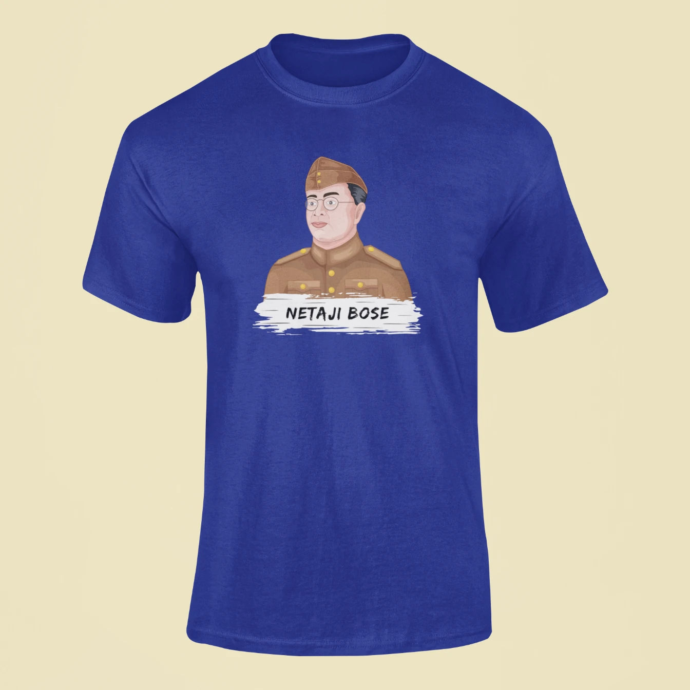 netaji subhash chandra bose t shirt royal blue