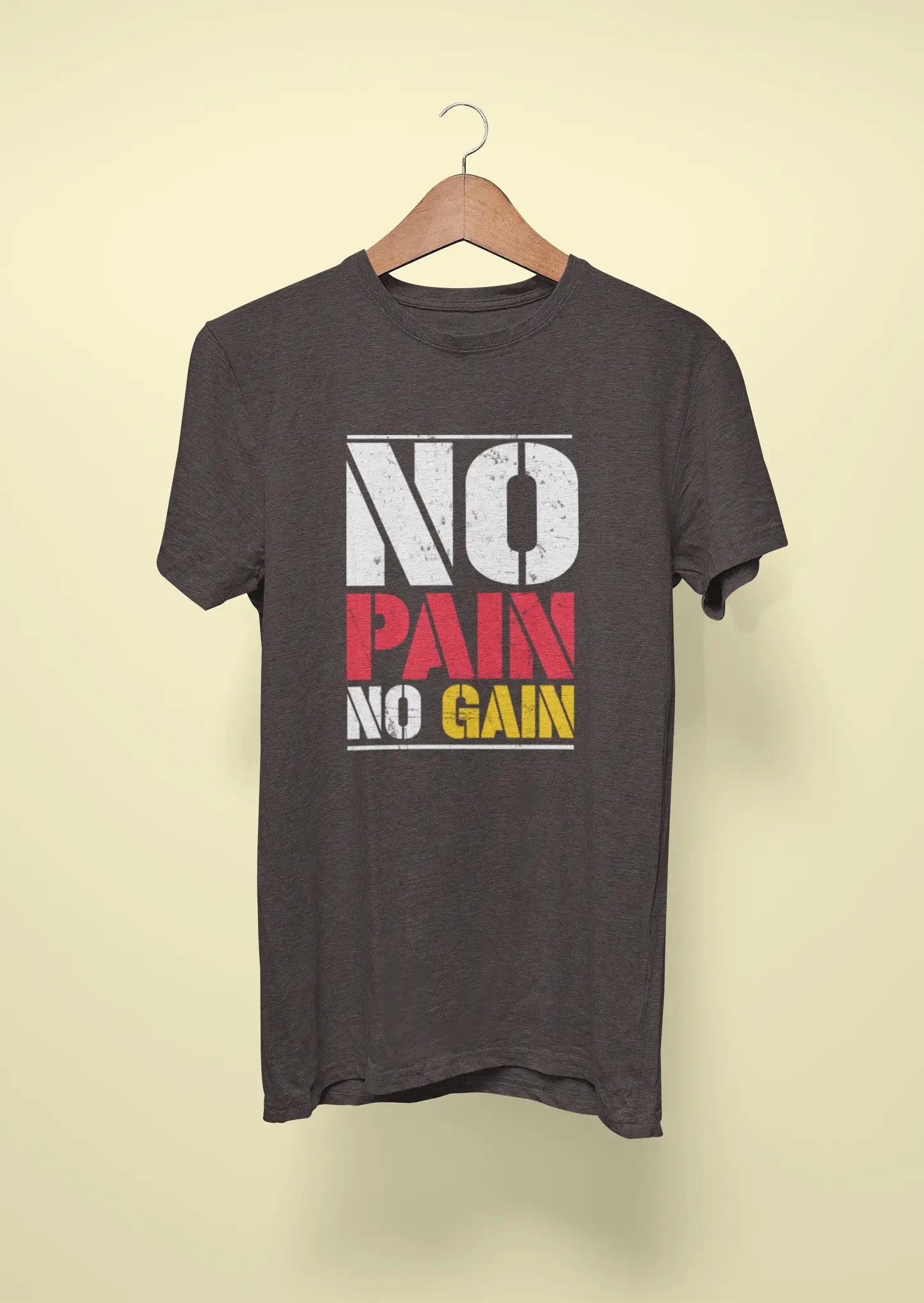 no pain no gain dark grey