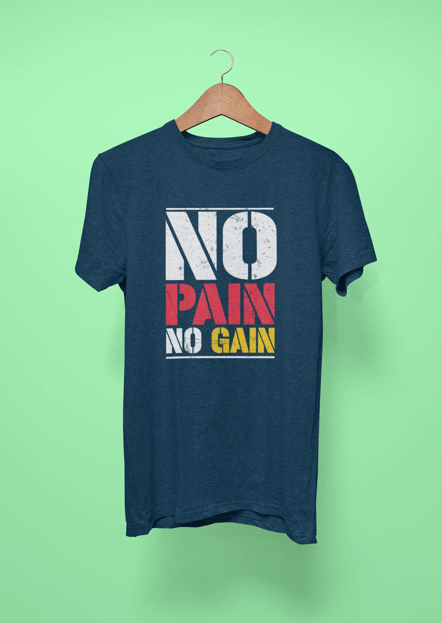 no pain no gain navy blue