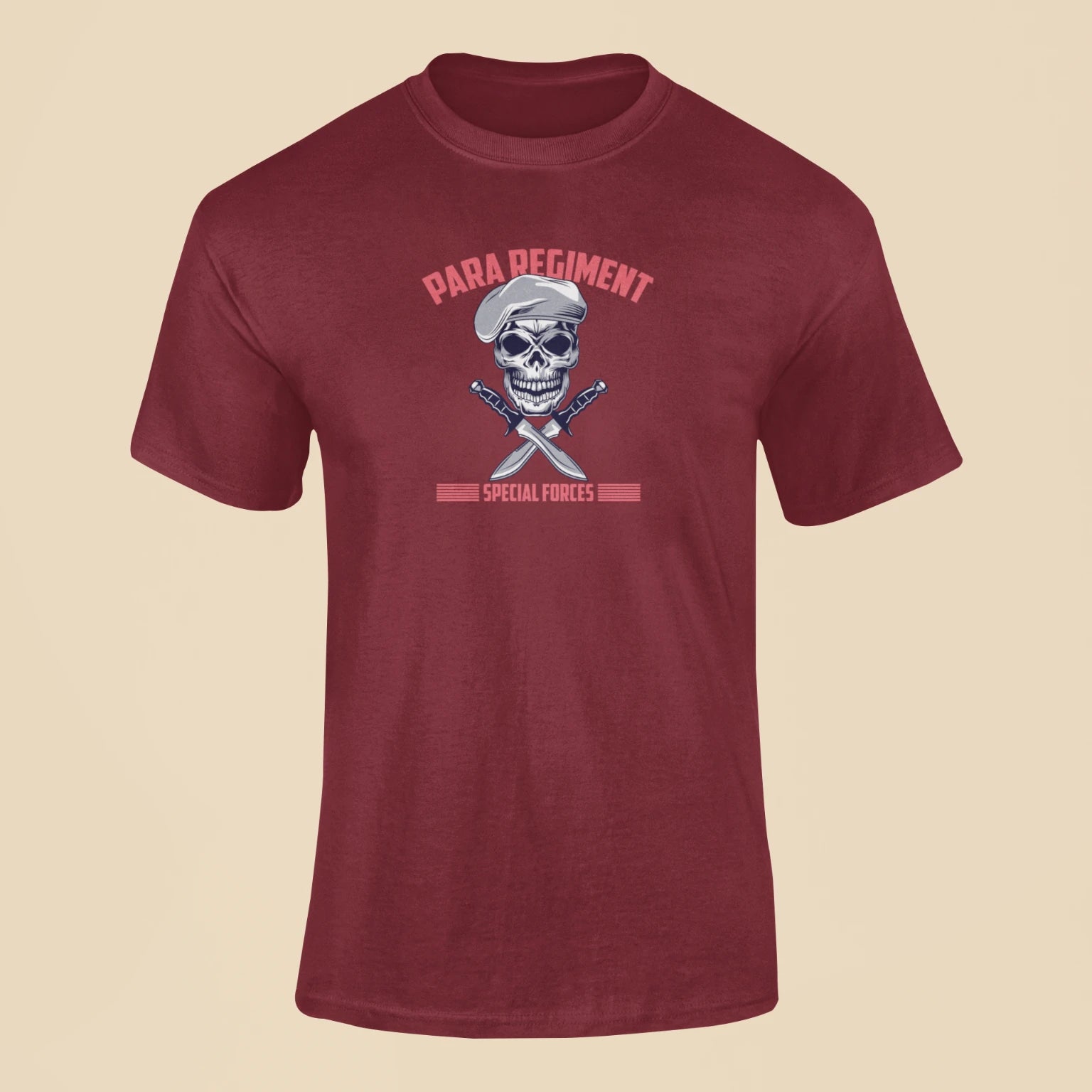 para regiment special forces t shirt maroon