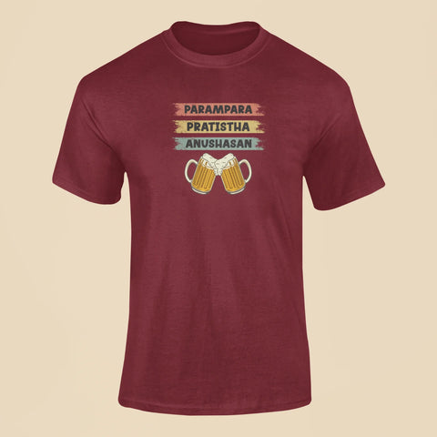 parampara pratistha anushasan t shirt maroon