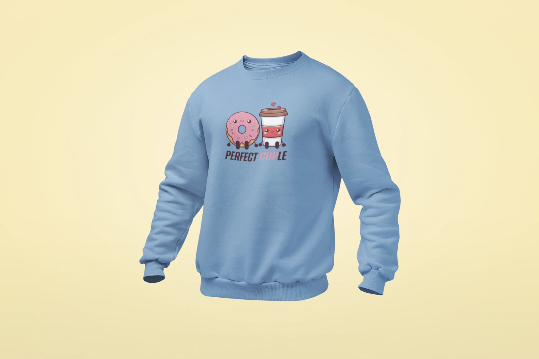 perfect cuple unisex sweatshirt baby blue