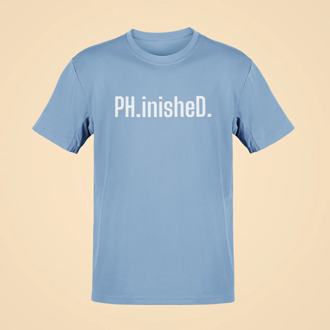 ph inished oversized t shirt baby blue