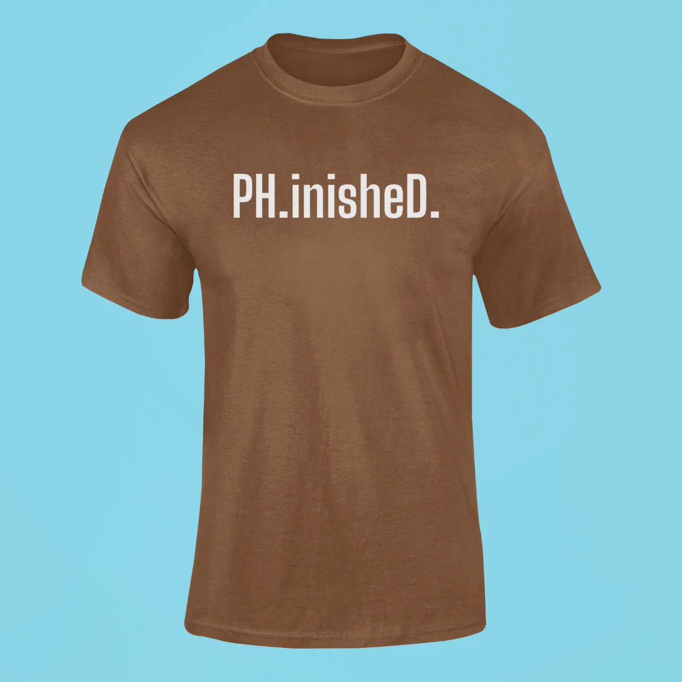 ph inished t shirt brown