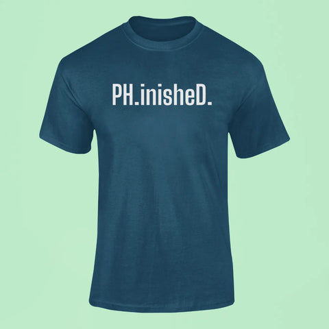 ph inished t shirt navy blue