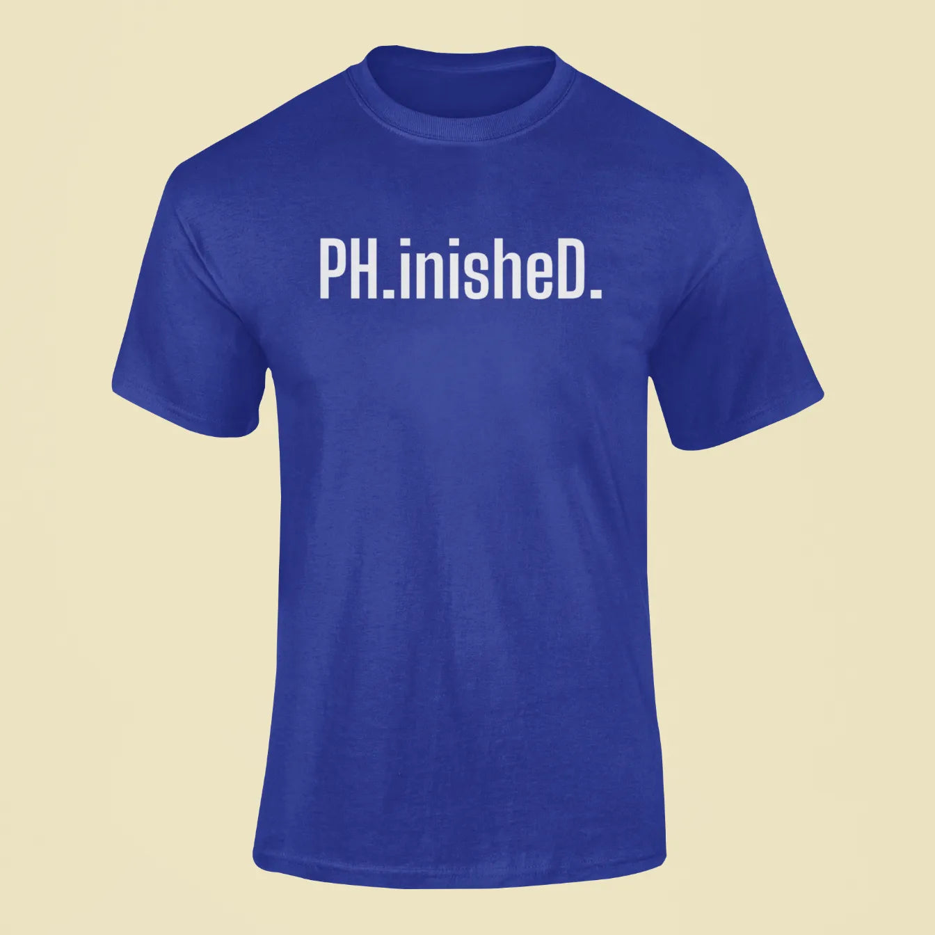 ph inished t shirt royal blue