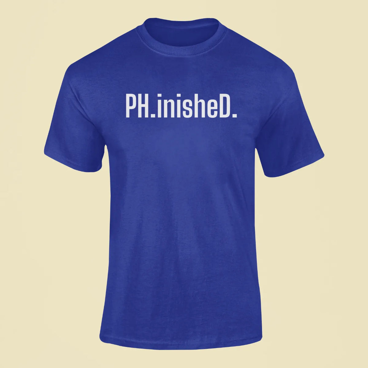 ph inished t shirt royal blue