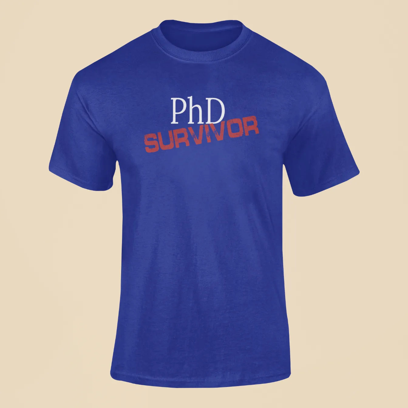 phd survivor t shirt royal blue