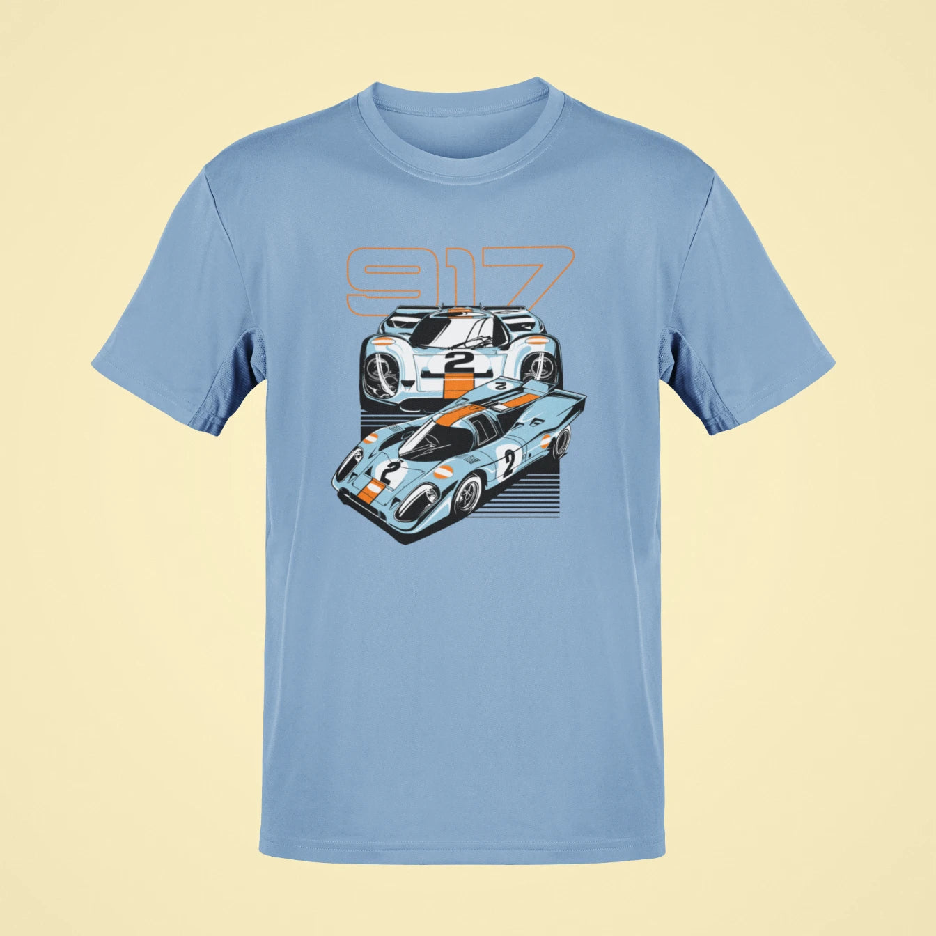 porsche 917 oversized t shirt baby blue