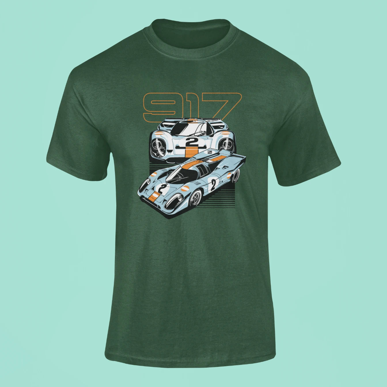 porsche 917 t shirt green