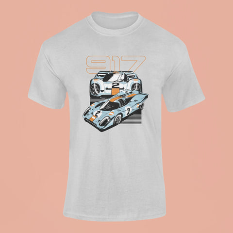 porsche 917 t shirt grey