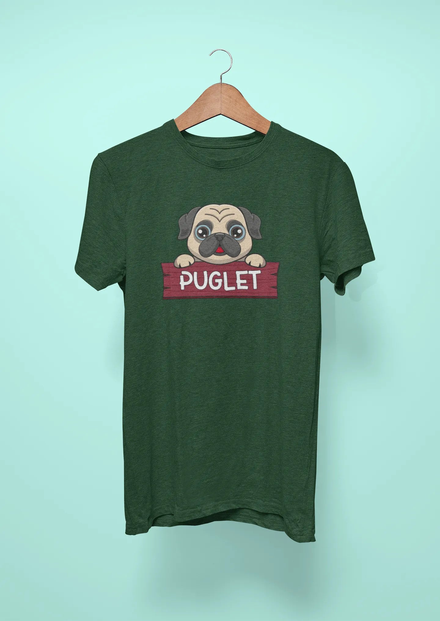 pug puglet green