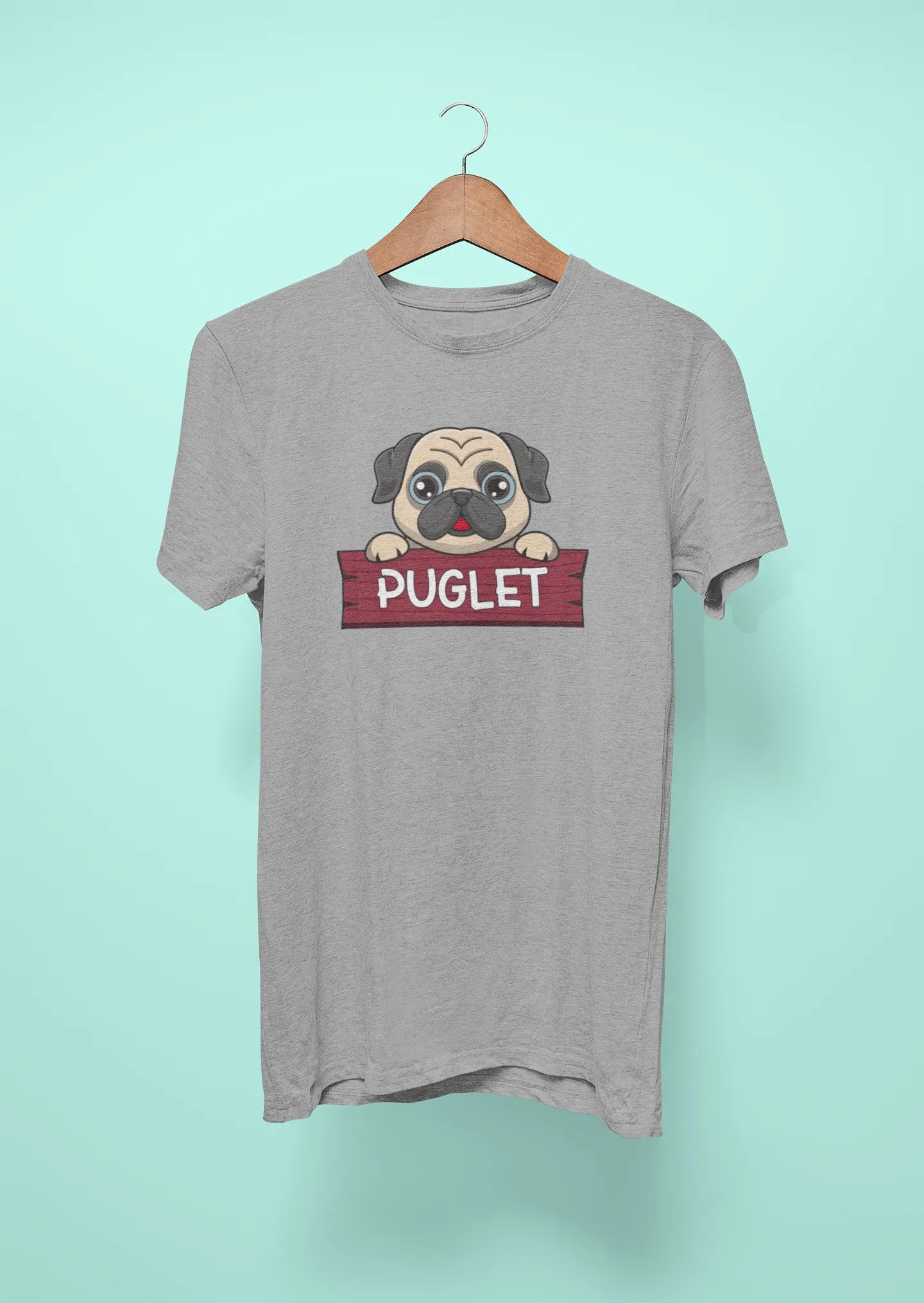 pug puglet grey