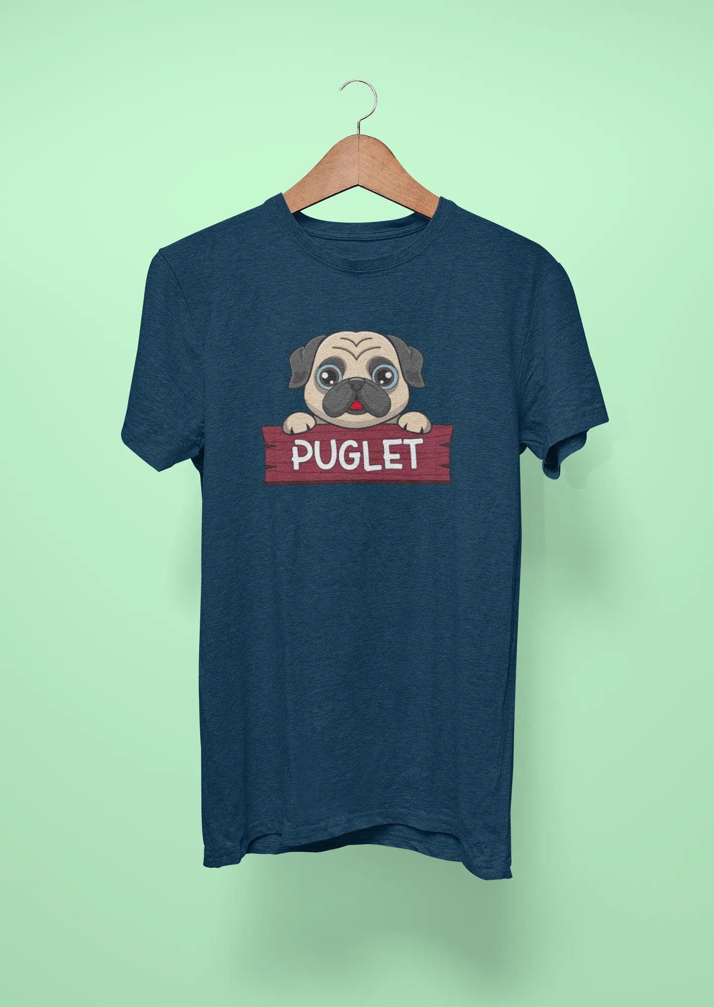 pug puglet navy blue