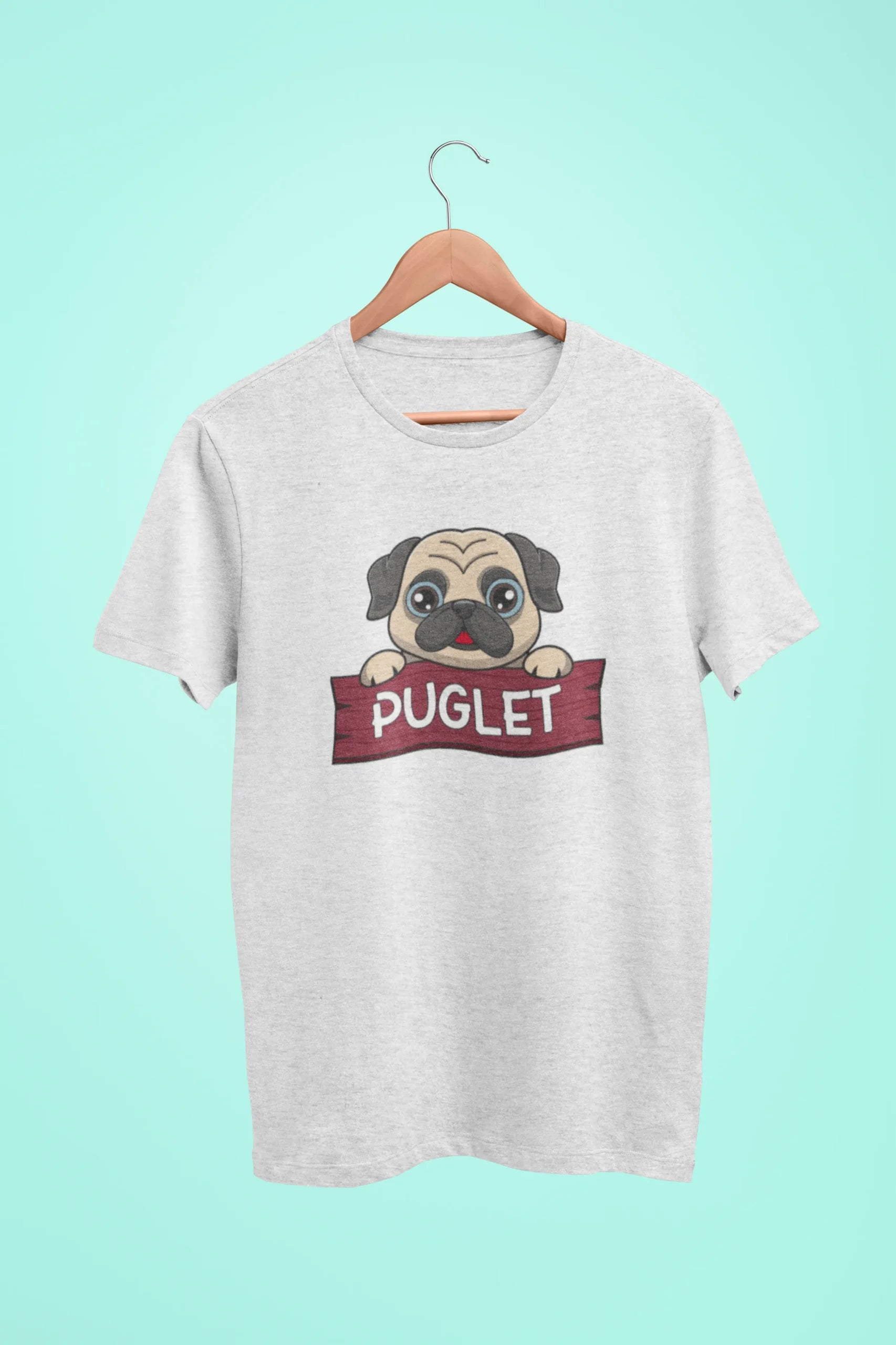 pug puglet oversized t shirt white 1 scaled