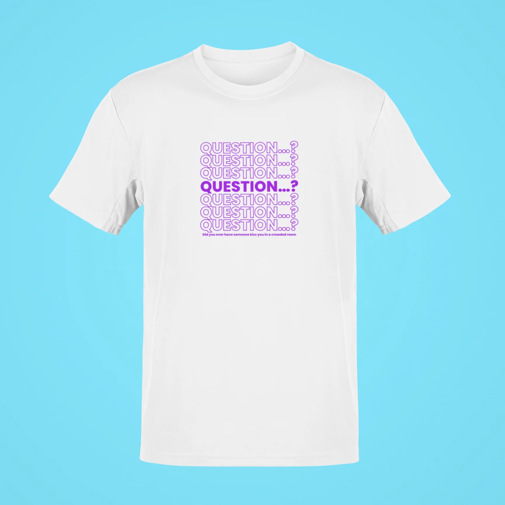 question oversized t shirt white