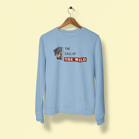 rottweiler the call of the wild unisex sweatshirt baby blue