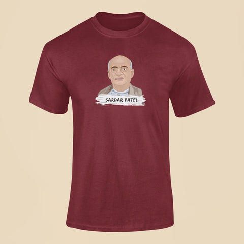 sardar patel t shirt maroon