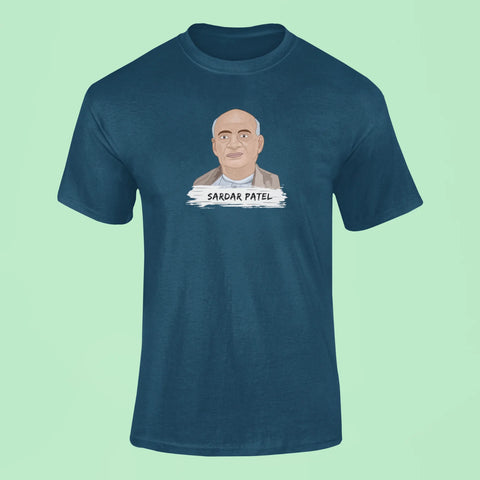 sardar patel t shirt navy blue