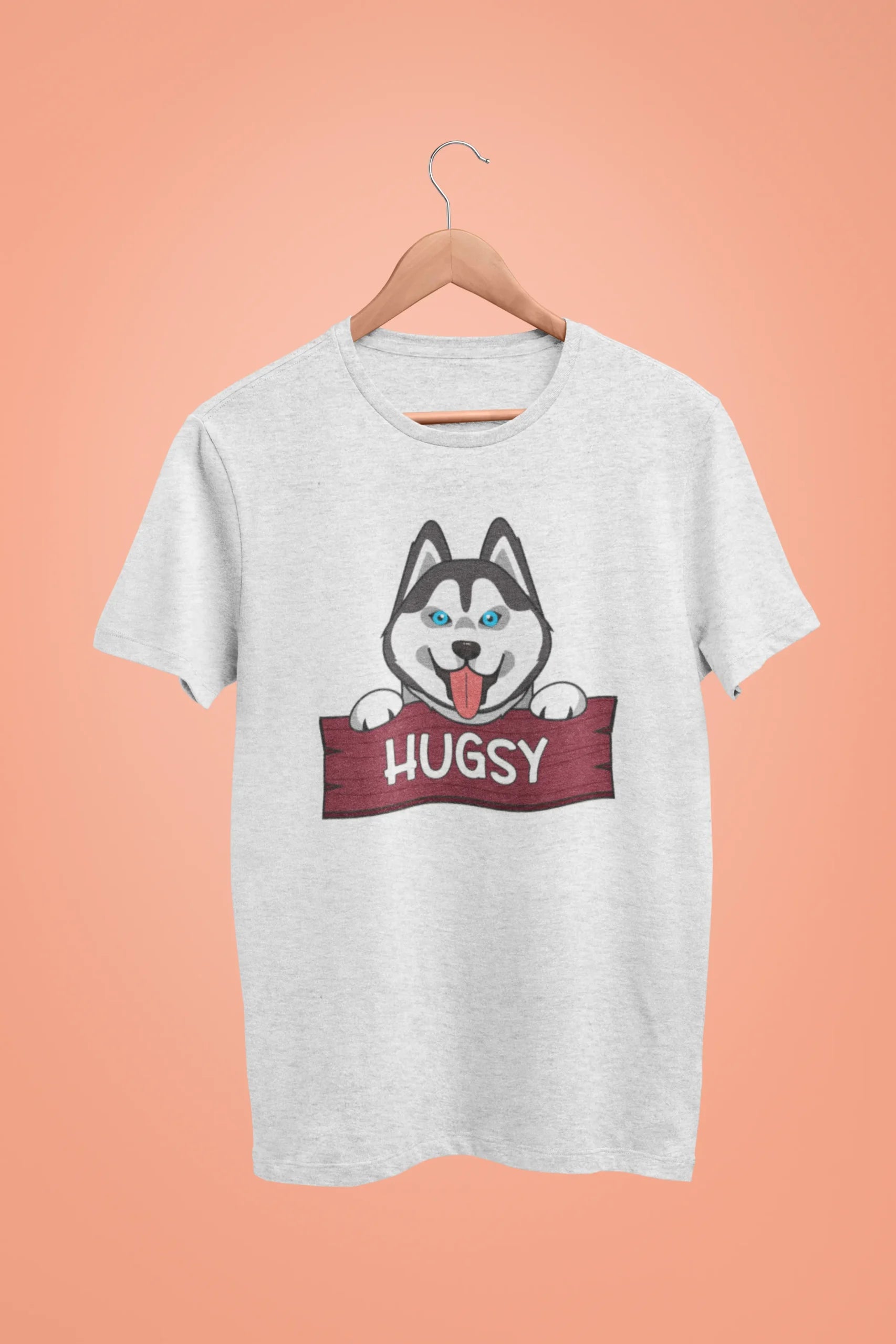 siberian husky hugsy oversized t shirt white scaled