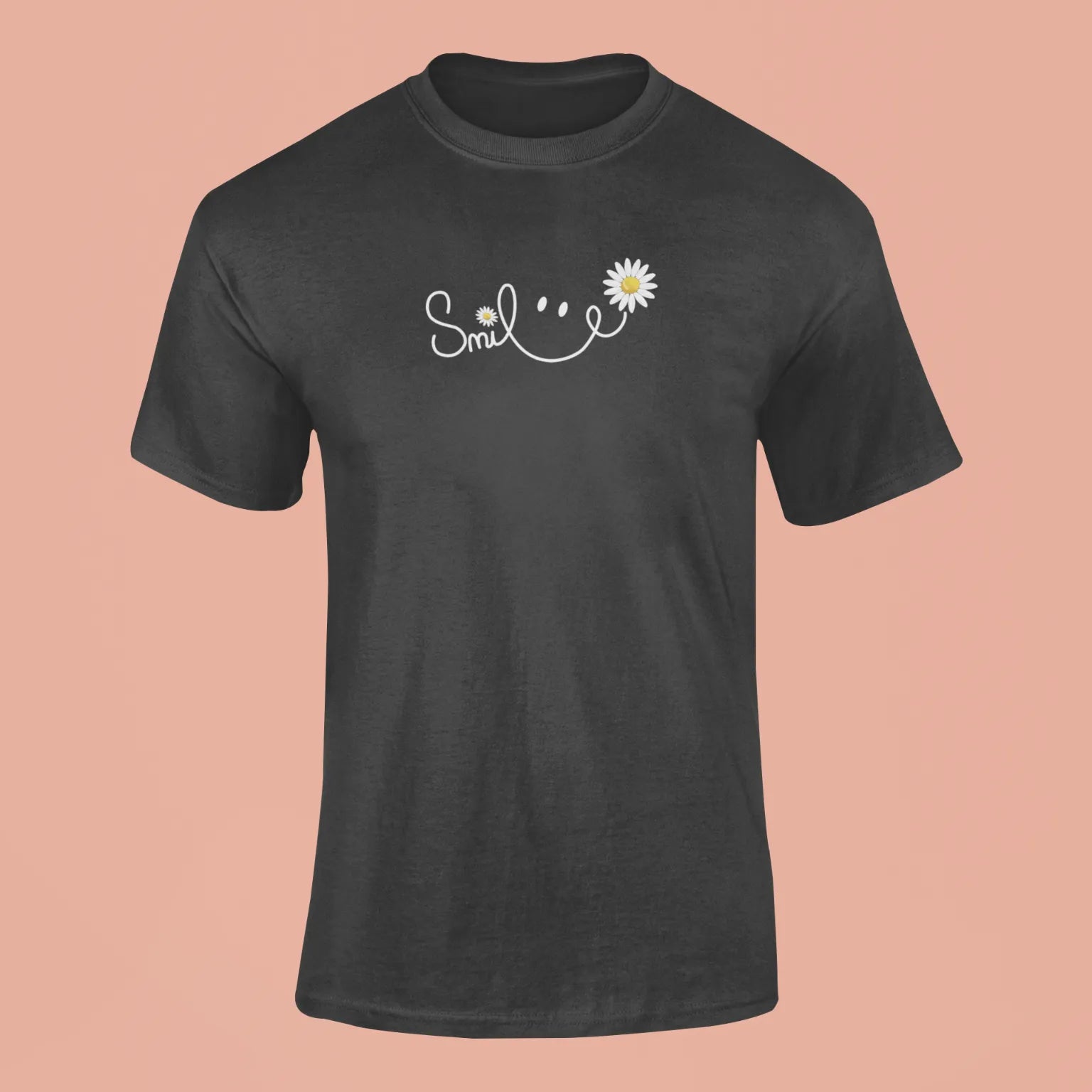 smile t shirt black