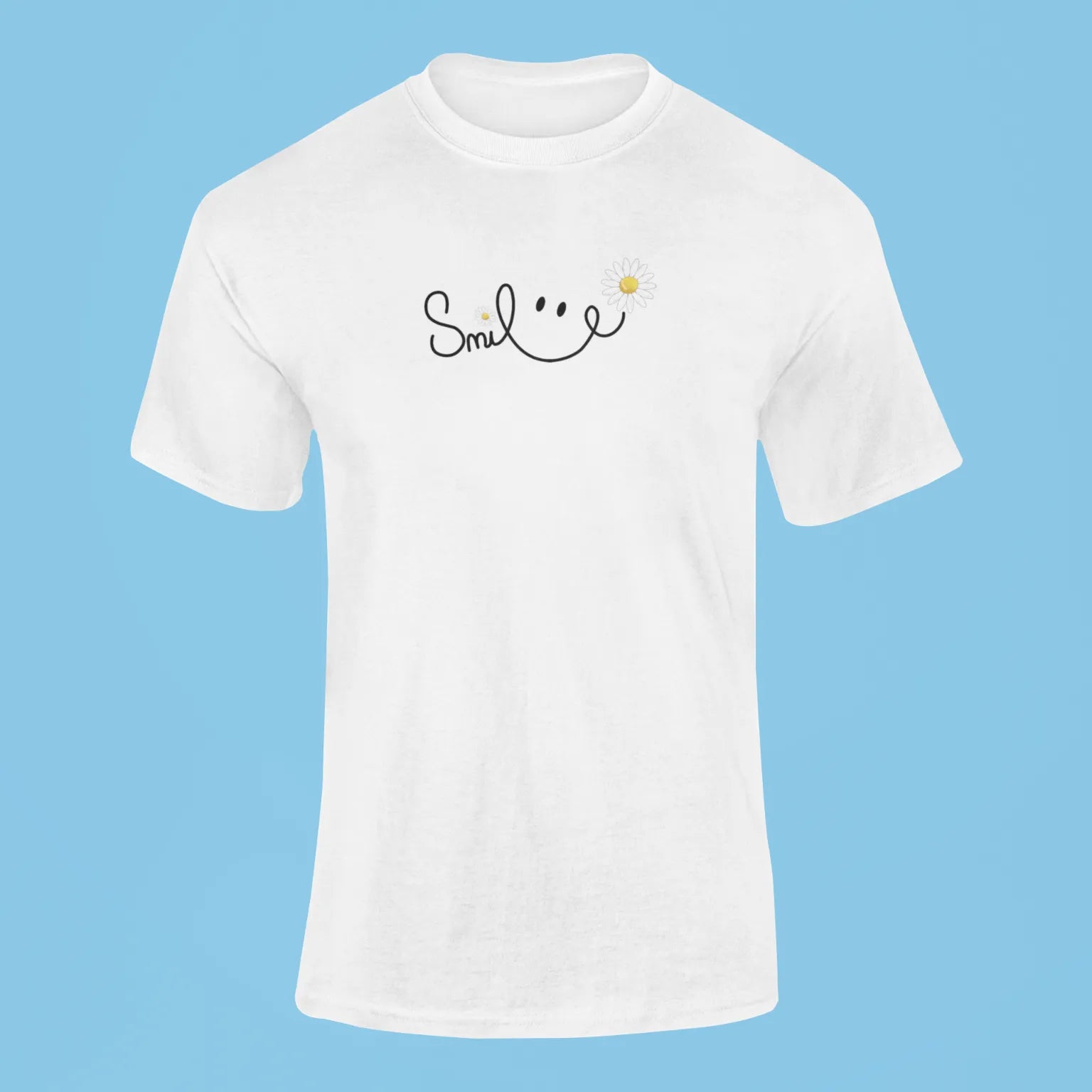 smile t shirt white