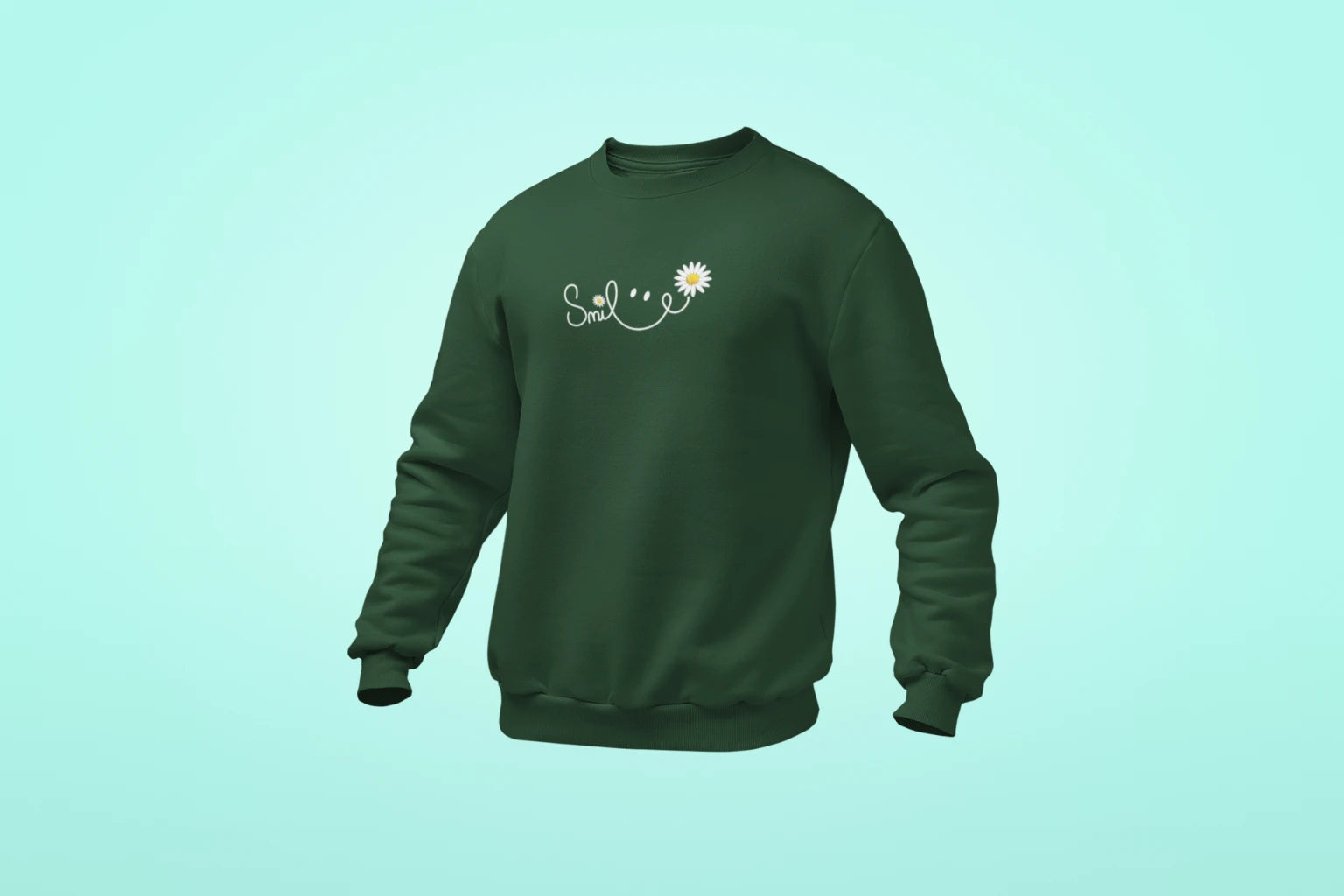 smile unisex sweatshirt green