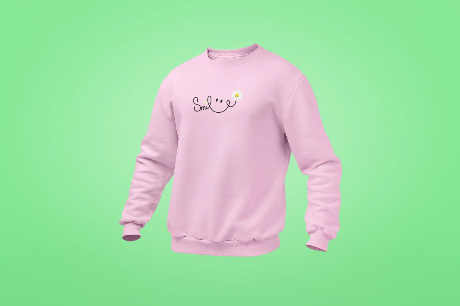 smile unisex sweatshirt pink