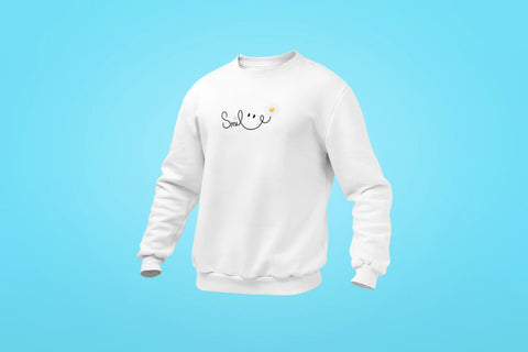 smile unisex sweatshirt white