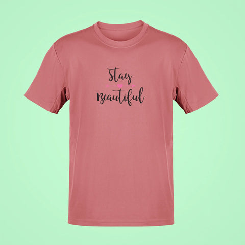 stay beautiful oversized t shirt rose