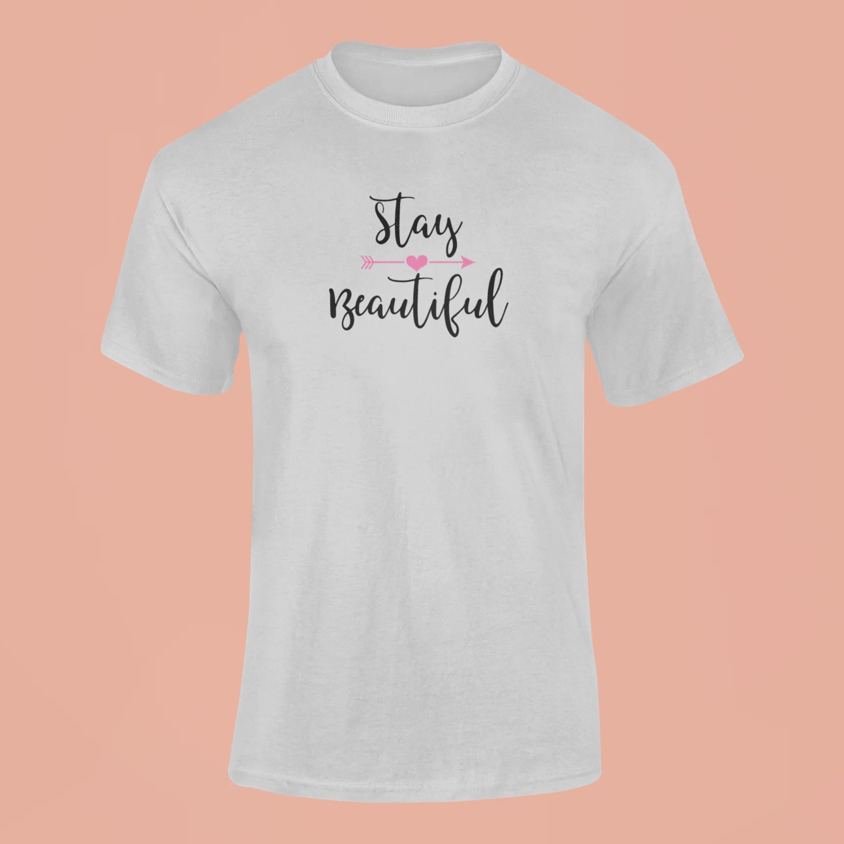 stay beautiful t shirt grey