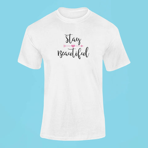 stay beautiful t shirt white