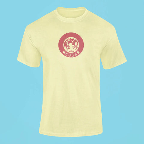 suga baby face t shirt butter yellow