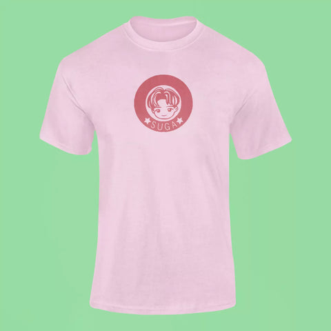 suga baby face t shirt pink