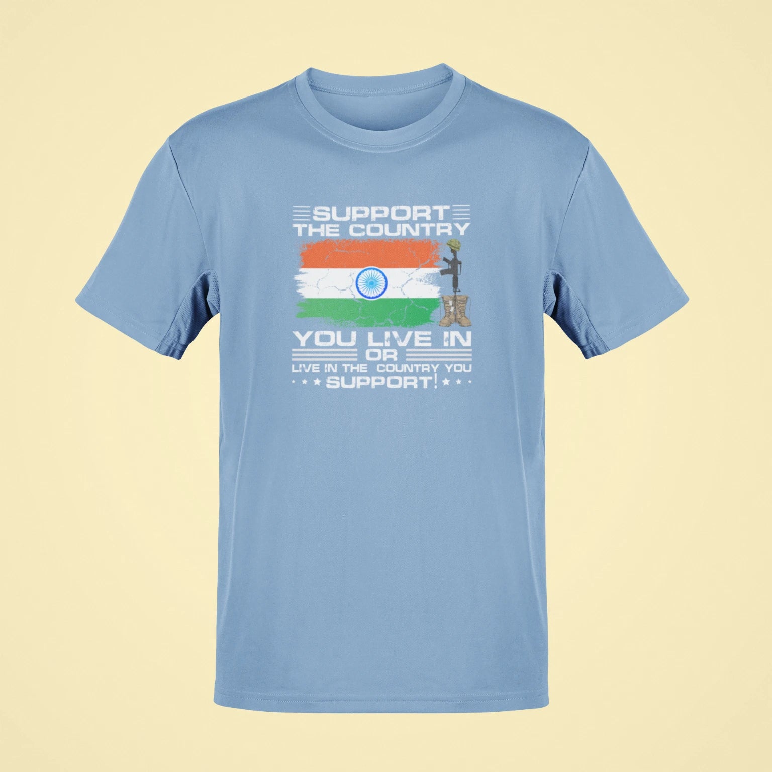 support the country you live in oversized t shirt baby blue