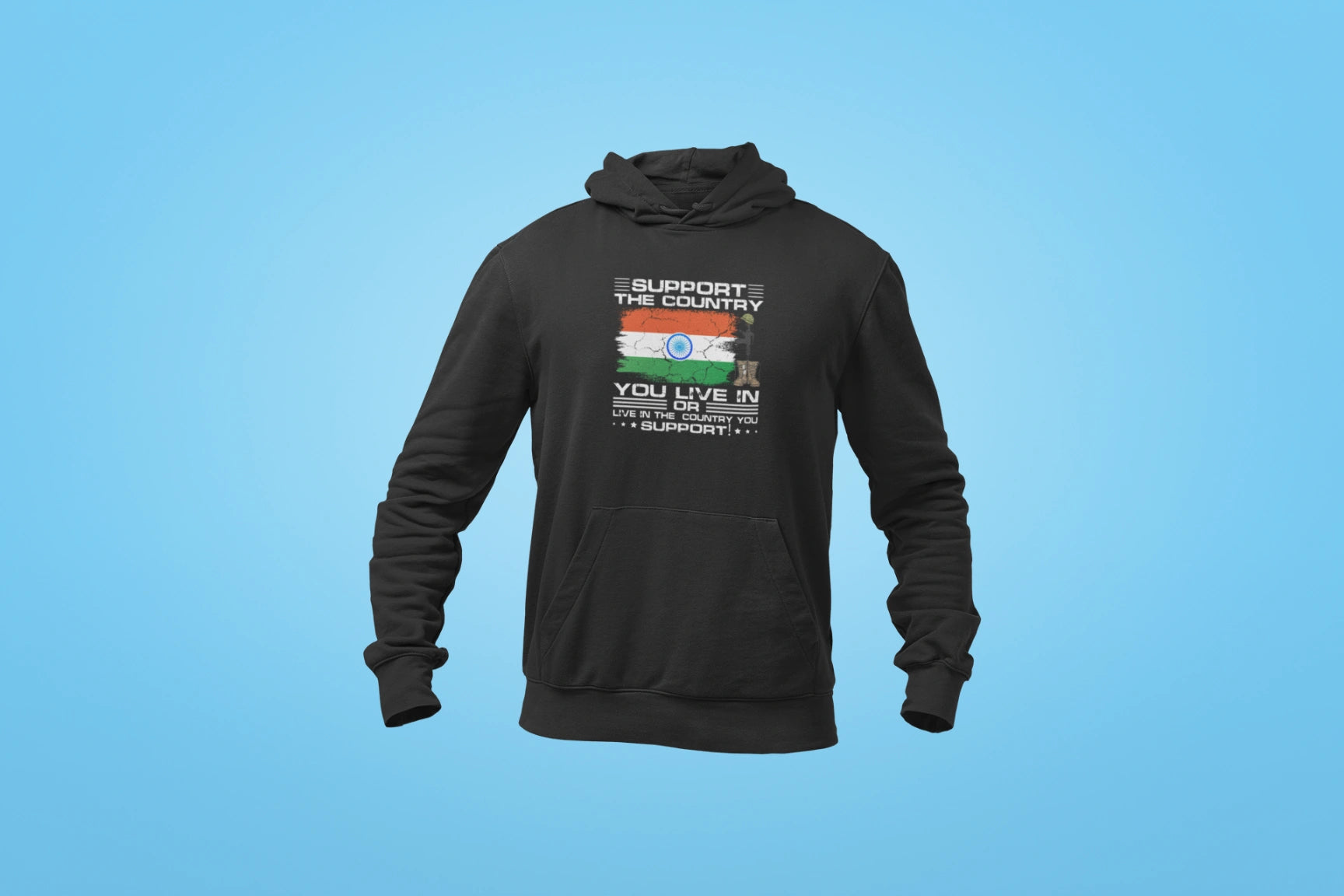 support the country you live in unisex hoodie black