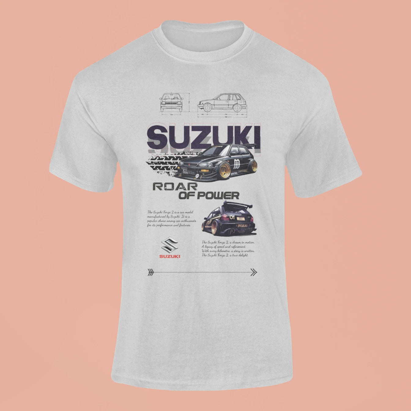 suzuki forza 2 t shirt grey