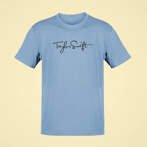 taylor swift autograph oversized t shirt baby blue