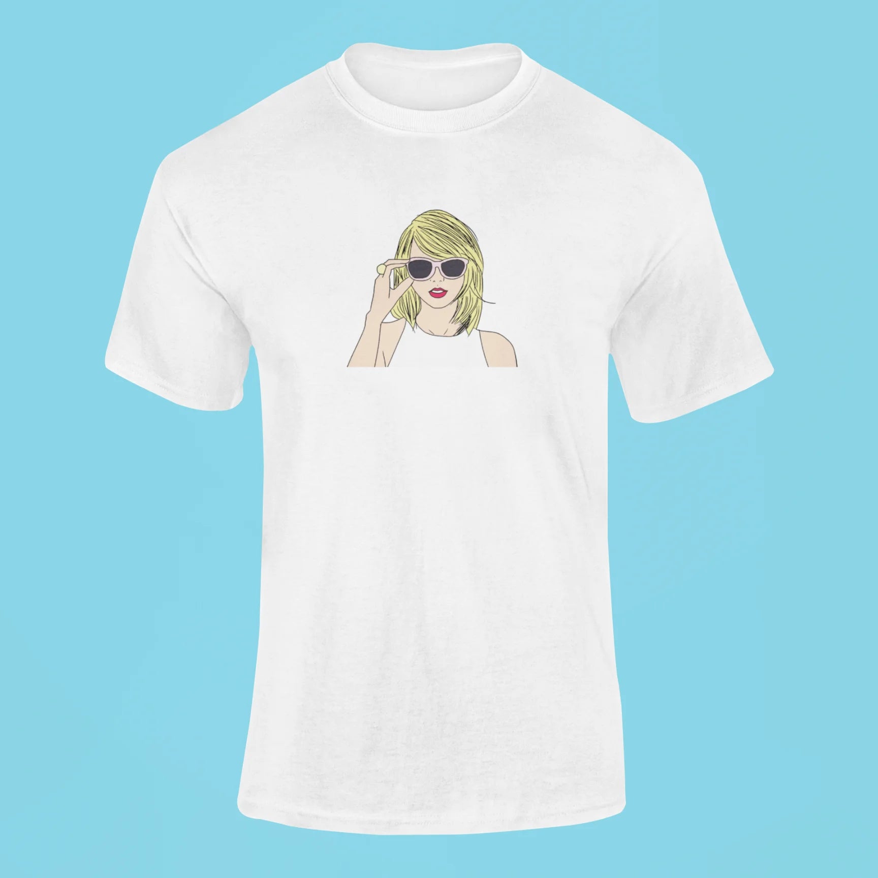 taylor swift face cutout t shirt white