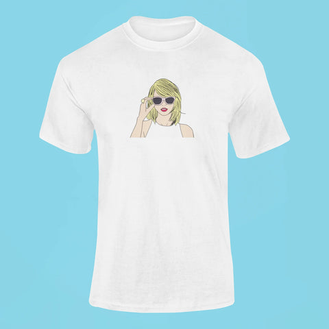 taylor swift face cutout t shirt white