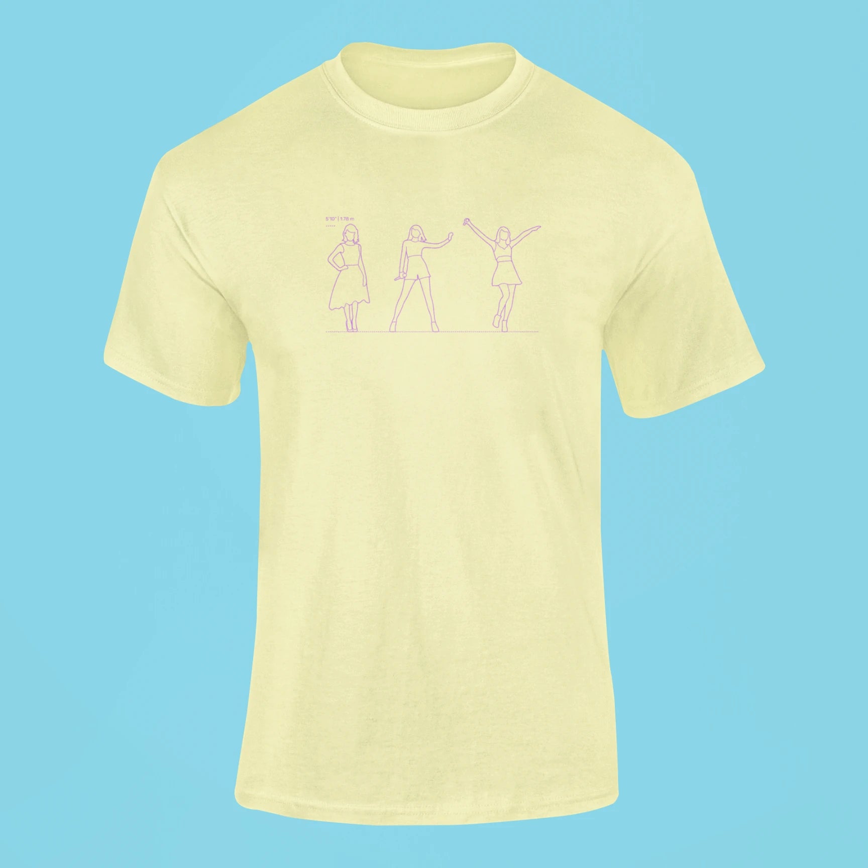 taylor swift height t shirt butter yellow