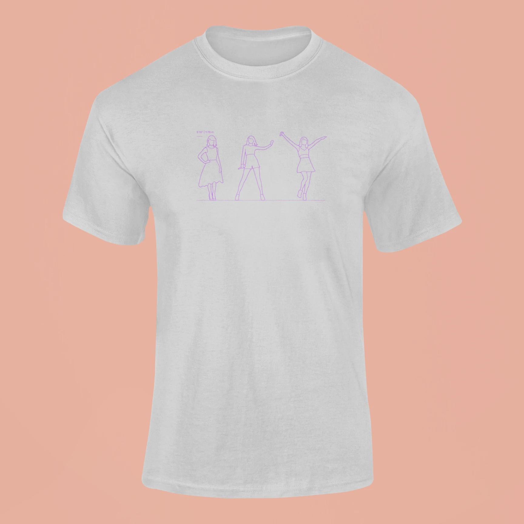 taylor swift height t shirt grey