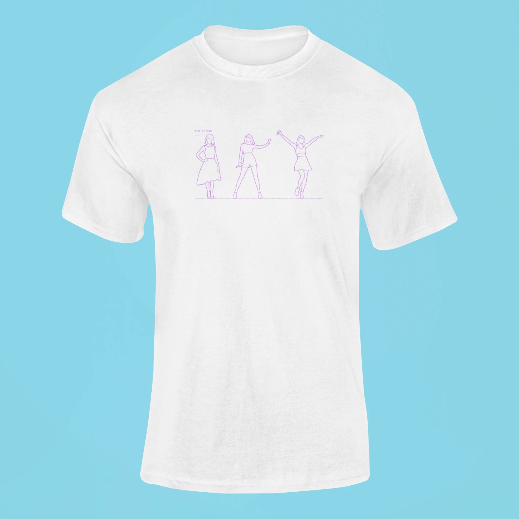 taylor swift height t shirt white