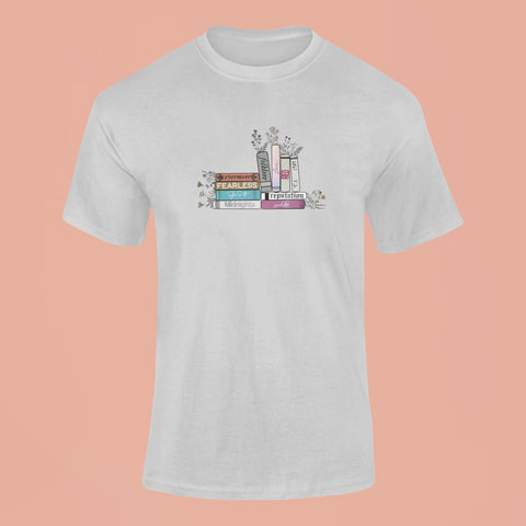 taylor swifts albums as books t shirt grey