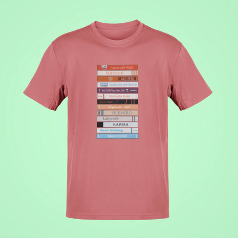 taylor swifts midnights bookshelf oversized t shirt rose